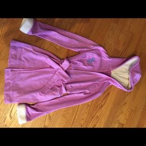 Girls monogrammed bathrobe